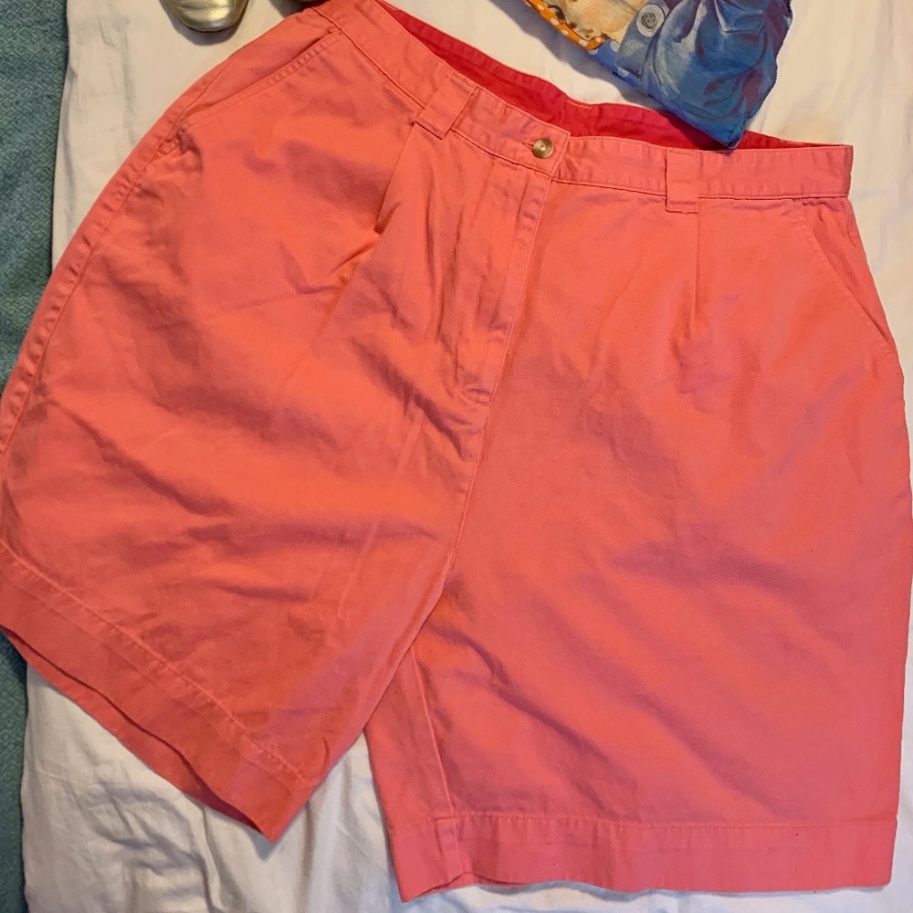Mountain Lake Melon Color High Waist Retro Shorts